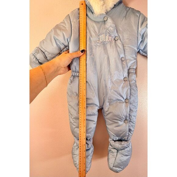 NWT Vintage FUBU The Collection Girls Hooded Snowsuit One Piece Baby 12 Months - Picture 8 of 11